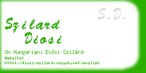 szilard diosi business card
